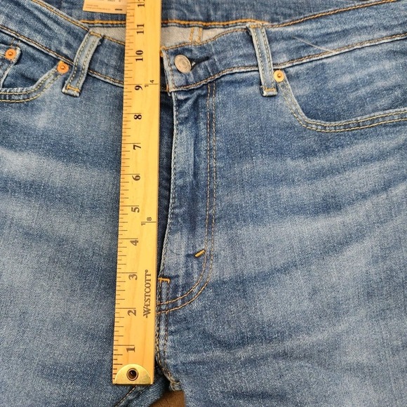 Mens Levis 505 Regular size 36x30 Stretch Blue Mid Rise Jeans NEW - Picture 7 of 9